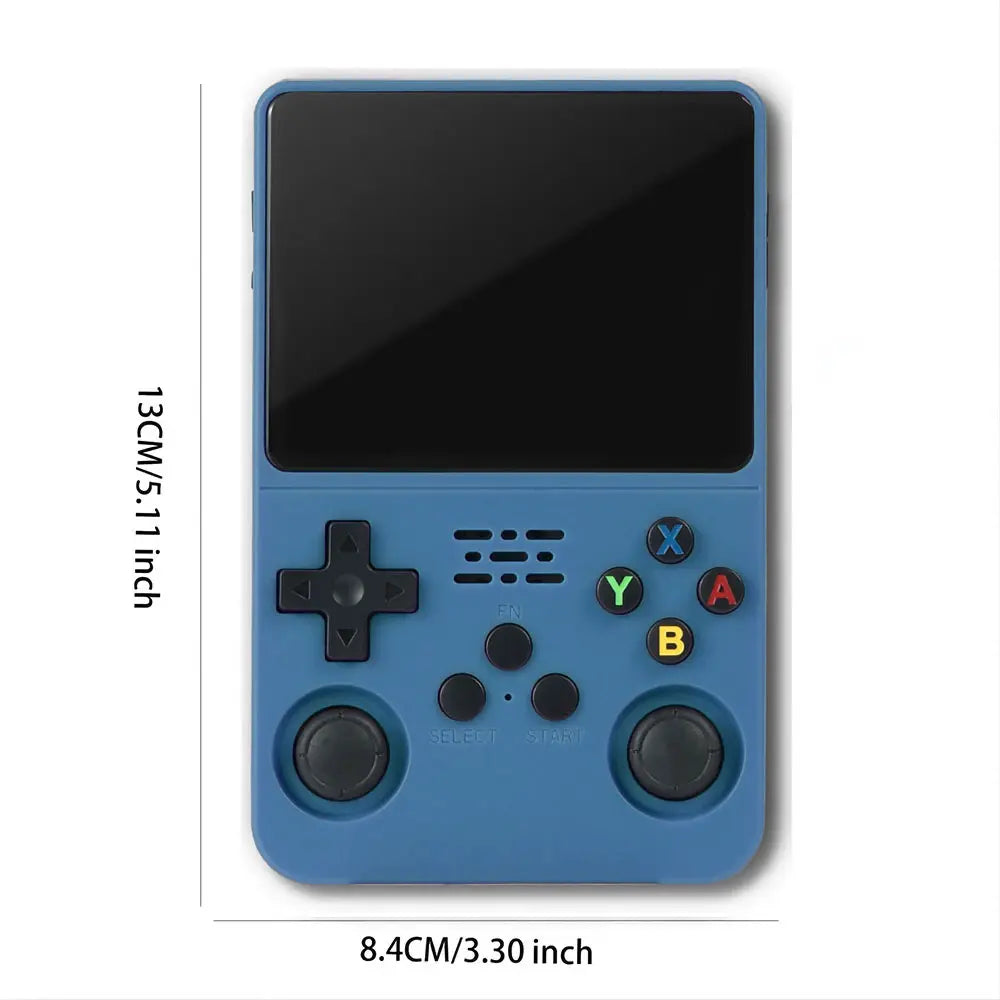 R36S Retro Handheld Video Game Console, Linux System, 3.5-inch IPS Screen, Built-in 3000mAh Battery, 32G+64G TF Card with Preinstalled Games, Ideal Gift for Gamers