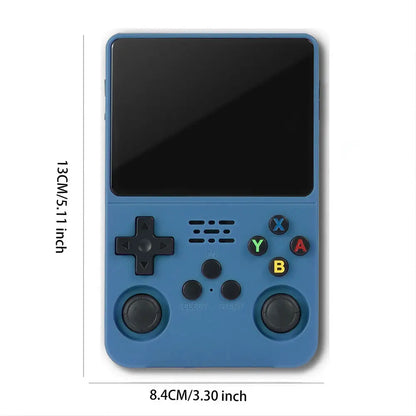 R36S Retro Handheld Video Game Console, Linux System, 3.5-inch IPS Screen, Built-in 3000mAh Battery, 32G+64G TF Card with Preinstalled Games, Ideal Gift for Gamers