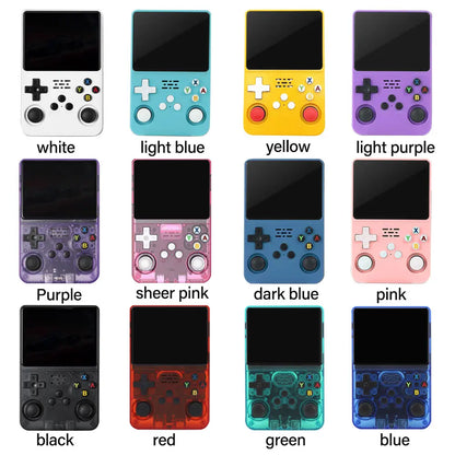 R36S Retro Handheld Video Game Console, Linux System, 3.5-inch IPS Screen, Built-in 3000mAh Battery, 32G+64G TF Card with Preinstalled Games, Ideal Gift for Gamers
