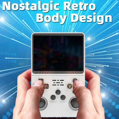 R36S Retro Handheld Video Game Console, Linux System, 3.5-inch IPS Screen, Built-in 3000mAh Battery, 32G+64G TF Card with Preinstalled Games, Ideal Gift for Gamers