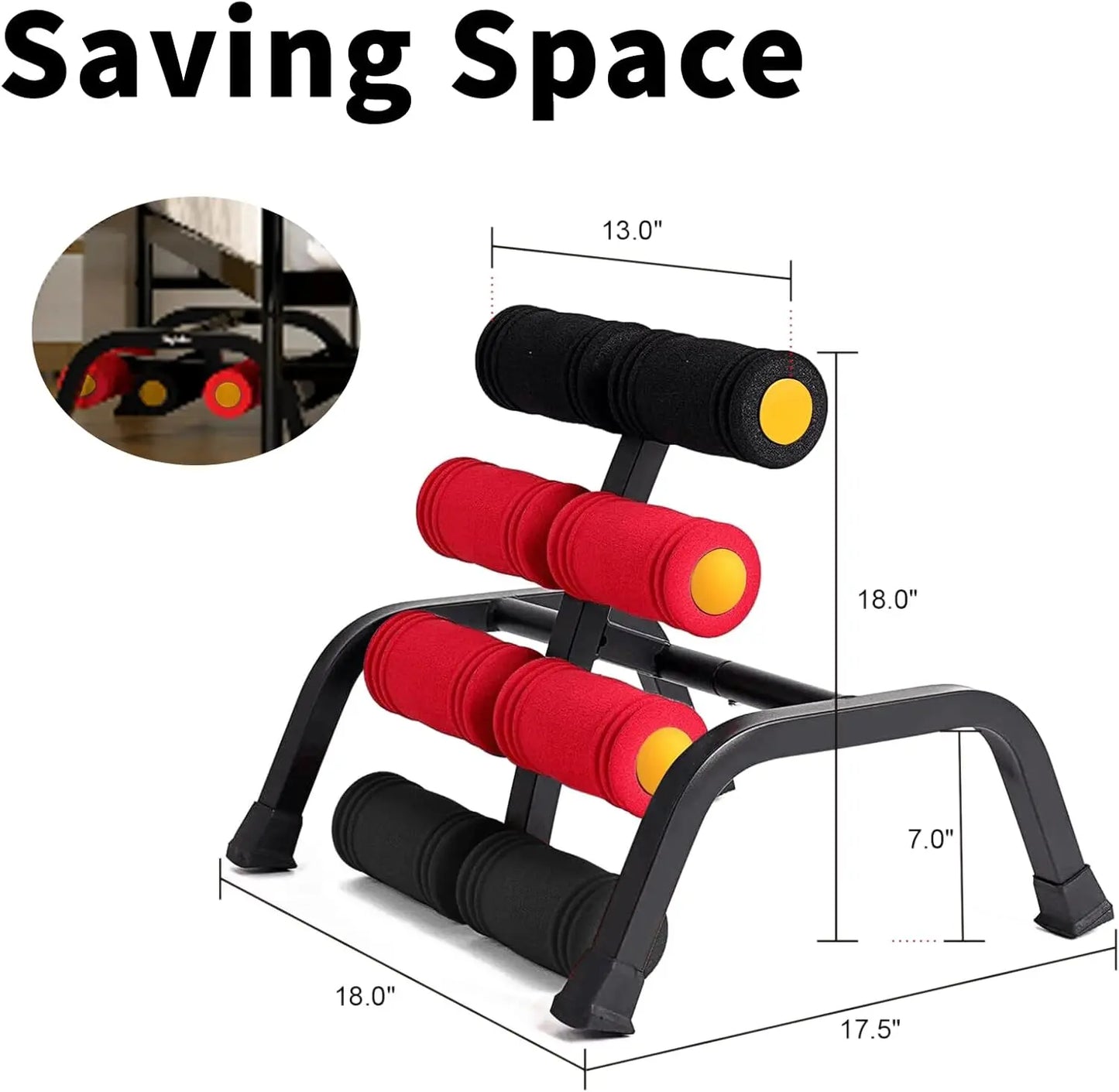 Magic BB Mini Inversion Table, Multifunctional Glute Trainer, Waist & Lower Back Workout Equipment, Strength Training Inversion Machine for Back Relief & Muscle Relaxation