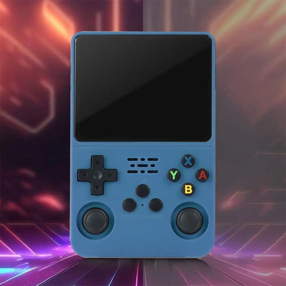 R36S Retro Handheld Video Game Console, Linux System, 3.5-inch IPS Screen, Built-in 3000mAh Battery, 32G+64G TF Card with Preinstalled Games, Ideal Gift for Gamers
