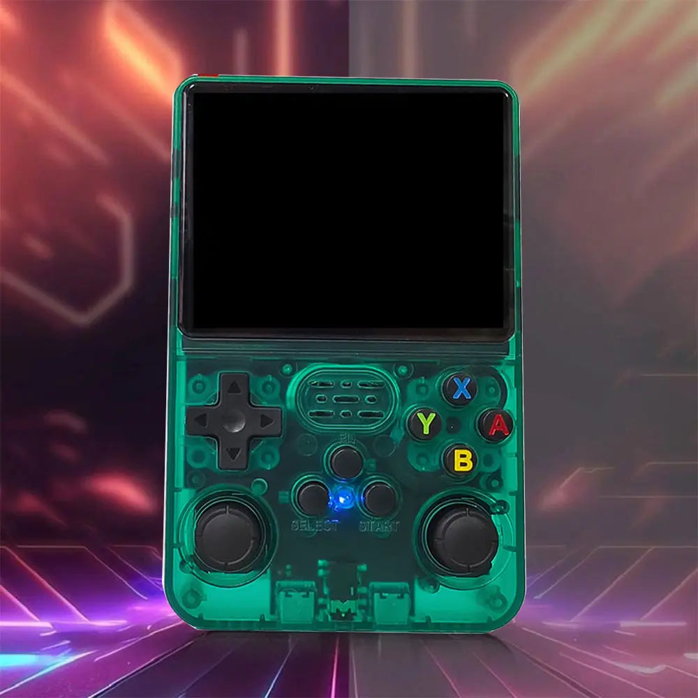 R36S Retro Handheld Video Game Console, Linux System, 3.5-inch IPS Screen, Built-in 3000mAh Battery, 32G+64G TF Card with Preinstalled Games, Ideal Gift for Gamers