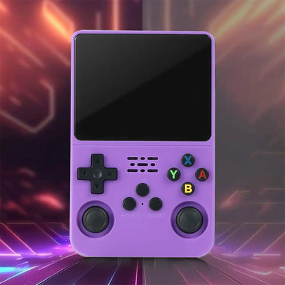 R36S Retro Handheld Video Game Console, Linux System, 3.5-inch IPS Screen, Built-in 3000mAh Battery, 32G+64G TF Card with Preinstalled Games, Ideal Gift for Gamers