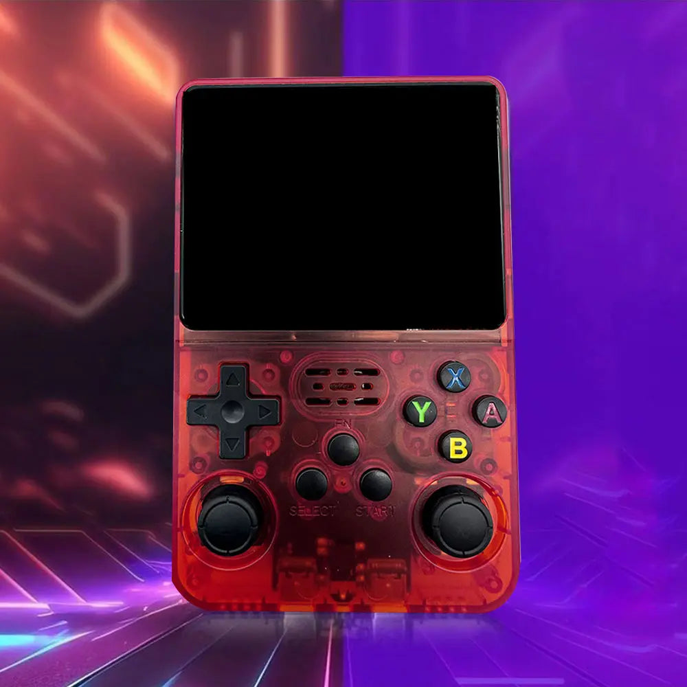 R36S Retro Handheld Video Game Console, Linux System, 3.5-inch IPS Screen, Built-in 3000mAh Battery, 32G+64G TF Card with Preinstalled Games, Ideal Gift for Gamers